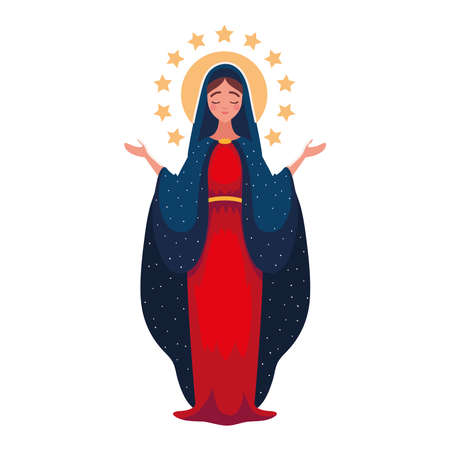 saint virgin maryのイラスト素材