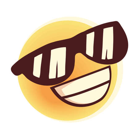 emoji with sunglassesのイラスト素材