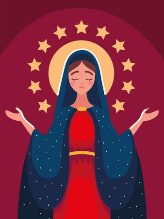 cute Virgin Maryのイラスト素材