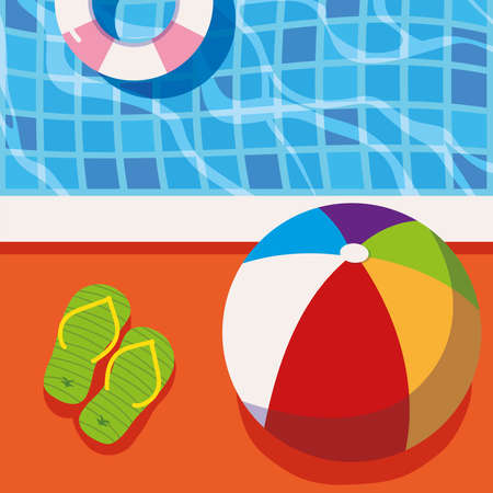 summer vacations seasonのイラスト素材