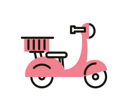 delivery scooter transportのイラスト素材