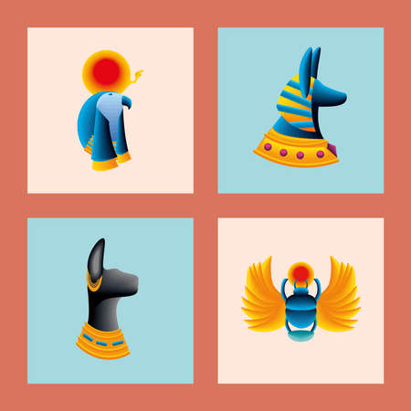 set of egyptのイラスト素材