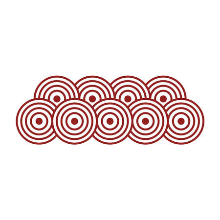 wave circle decorationのイラスト素材