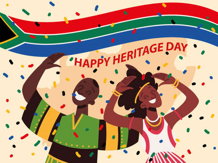 people Heritage Day Africaのイラスト素材