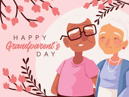 happy grandparents day invitationのイラスト素材