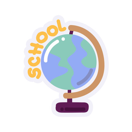 school globe mapのイラスト素材