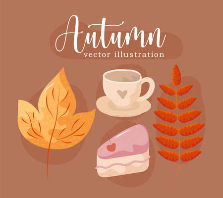 set of autumnのイラスト素材
