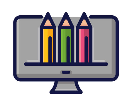 graphic design computerのイラスト素材