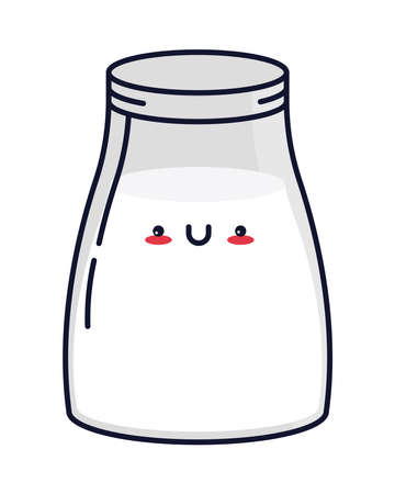 kawaii food milkのイラスト素材