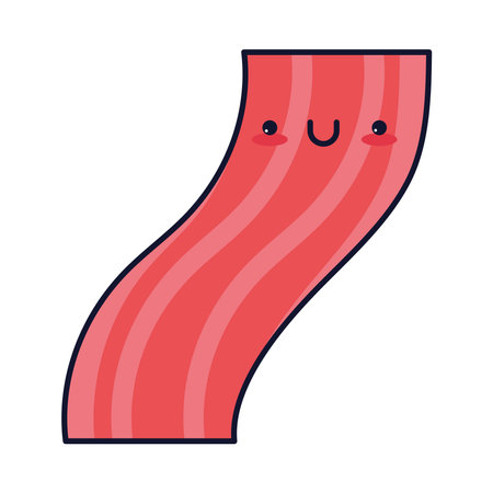 kawaii food baconのイラスト素材