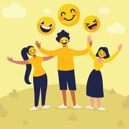 world day of happinessのイラスト素材