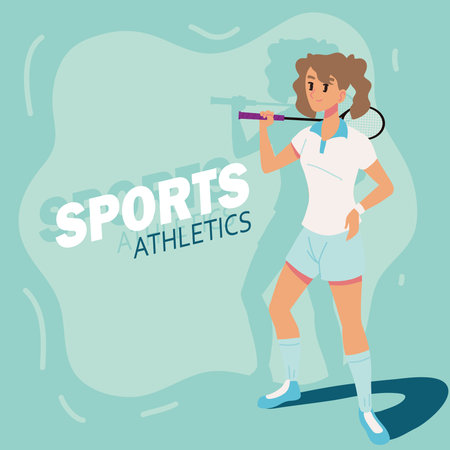sports athletics femaleのイラスト素材
