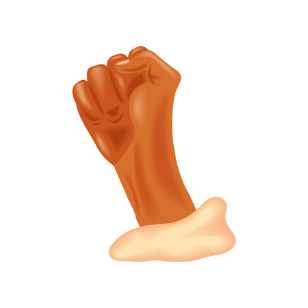 raised hand fistのイラスト素材
