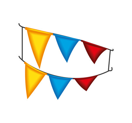 bunting colors flag of colombiaのイラスト素材