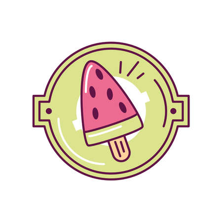 watermelon ice creamのイラスト素材