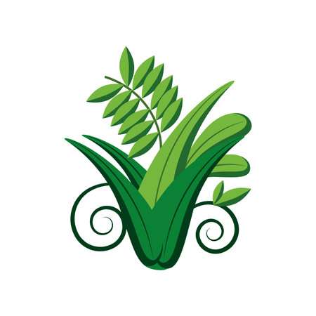 foliage plant cartoonのイラスト素材