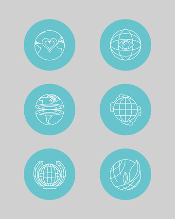 icon collection worldのイラスト素材
