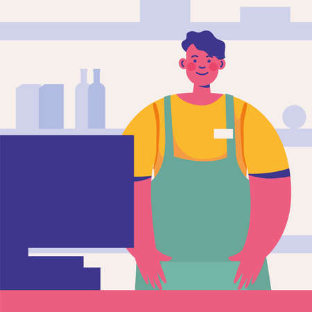 barista man professionのイラスト素材