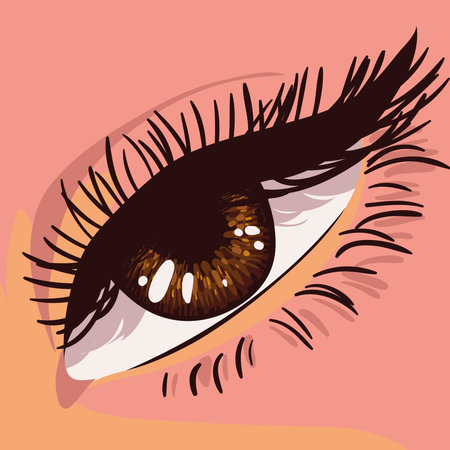 female eye closeupのイラスト素材
