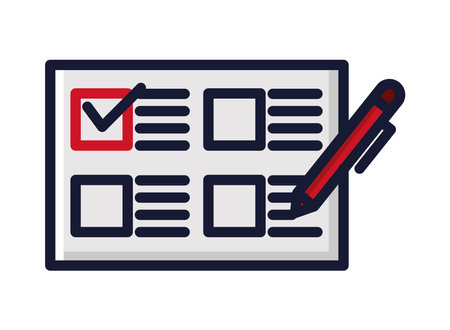 elections pen mark ballotのイラスト素材