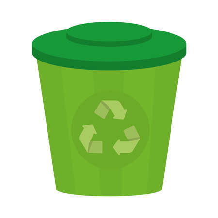 trash can eco friendlyのイラスト素材