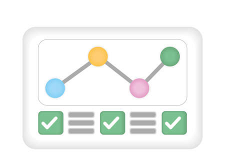 business report chartのイラスト素材