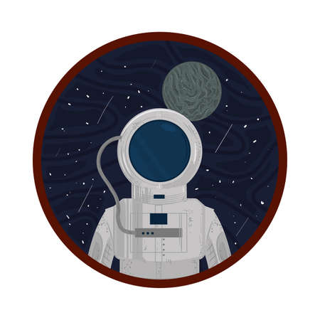 space astronaut and planetのイラスト素材