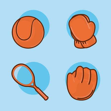 icons vector sport elementsのイラスト素材