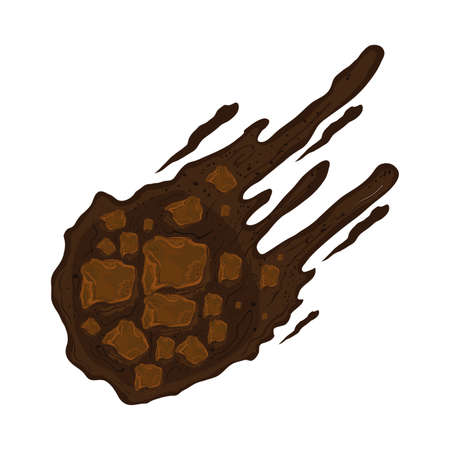 space falling asteroidのイラスト素材