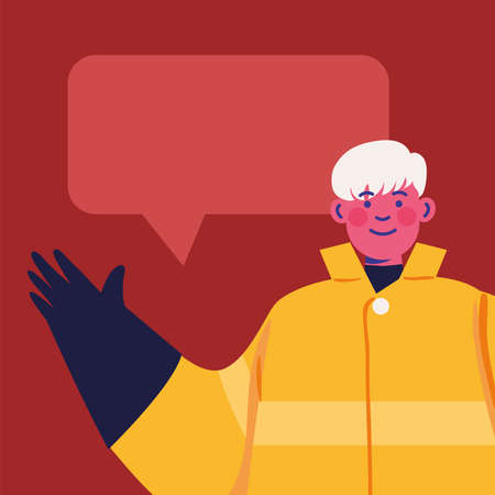 fireman character professionのイラスト素材