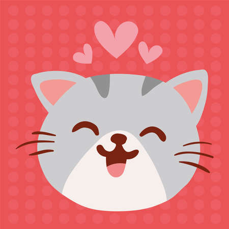 cute little catのイラスト素材