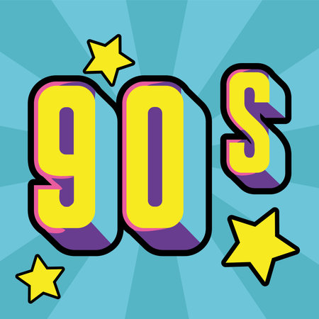90s text neon
