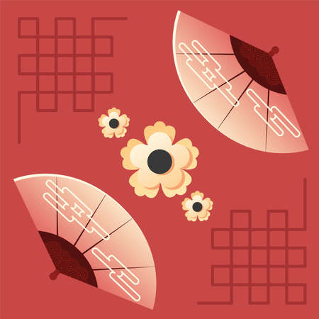 chinese moon festival designのイラスト素材