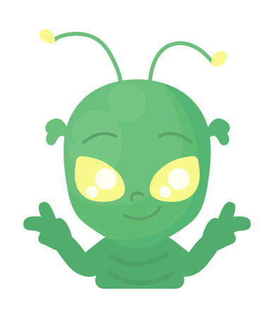 space alien cartoonのイラスト素材