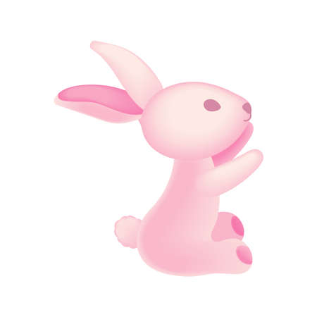 cute rabbit iconのイラスト素材