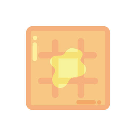 waffle with butterのイラスト素材