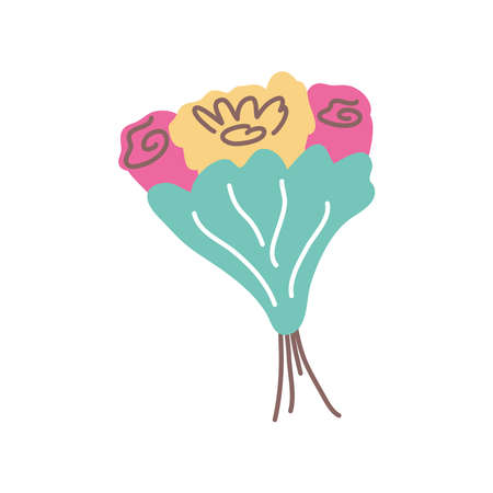 bouquet flowers iconのイラスト素材