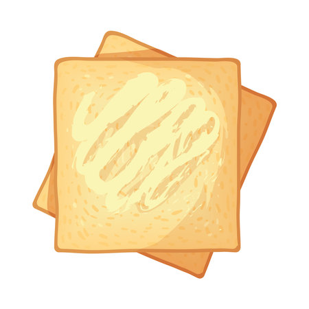 toasts with butterのイラスト素材