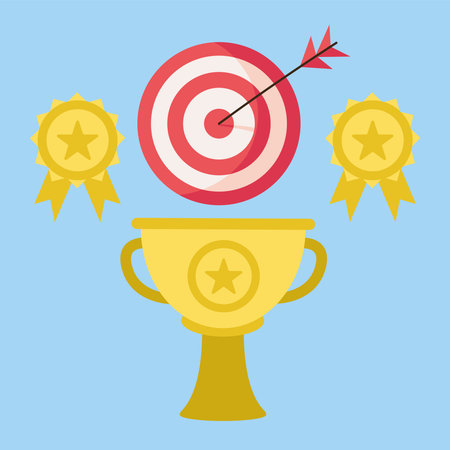 set of achievement prizesのイラスト素材