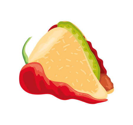 taco with pepperのイラスト素材