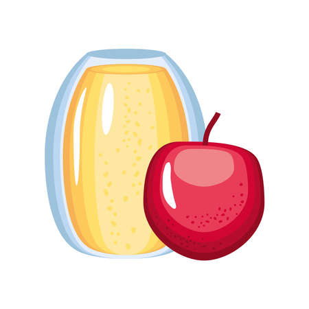 juicy apple drinkのイラスト素材