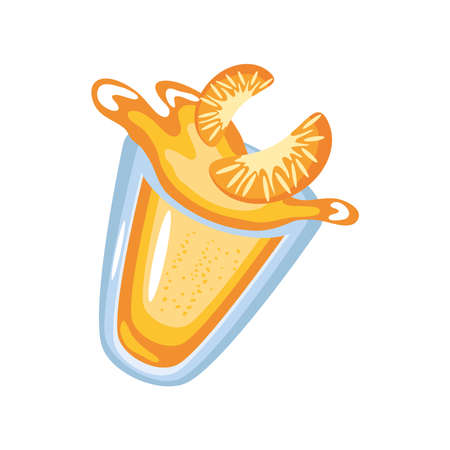 tangerine fruit juiceのイラスト素材