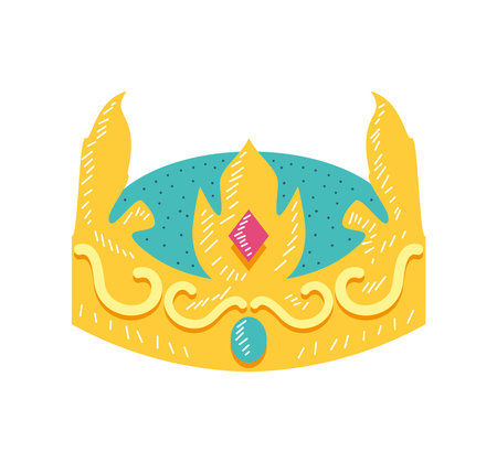 gold royal crownのイラスト素材