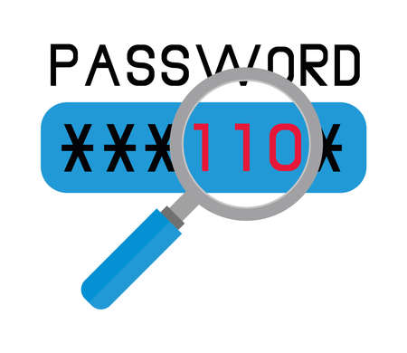 password for cyber fraudのイラスト素材