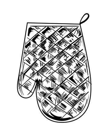 oven glove iconのイラスト素材