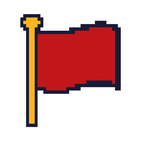 flag pixel artのイラスト素材