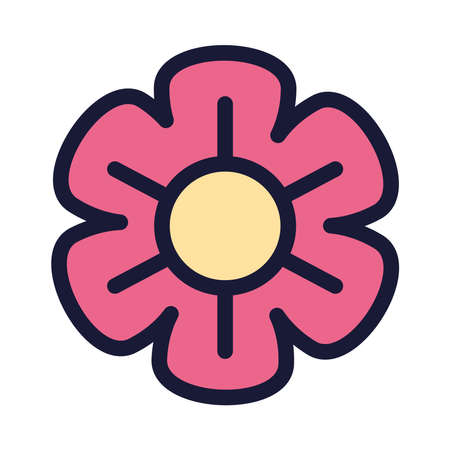 flower cartoon iconのイラスト素材