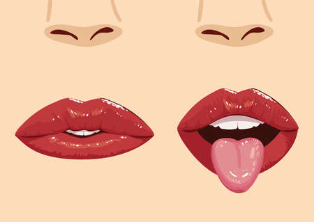 women faces closeupのイラスト素材