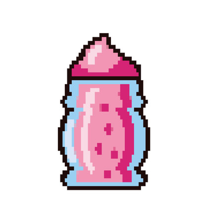 milkshake pixel artのイラスト素材
