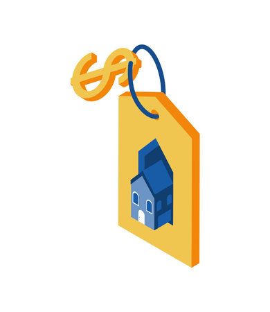 real estate key ringのイラスト素材